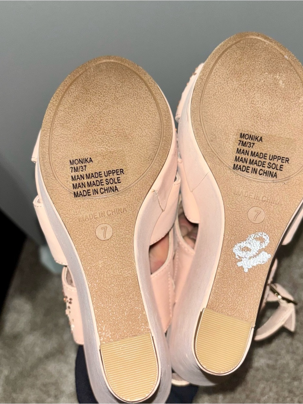 Women’s tan Wedge Sandals - Picture 3 of 3
